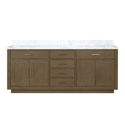 Abbey 80 in W x 22 in D Grey Oak Double Bath Vanity