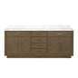 Abbey 80 in W x 22 in D Grey Oak Double Bath Vanity