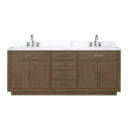 Abbey 80 in W x 22 in D Grey Oak Double Bath Vanity
