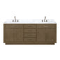 Abbey 80 in W x 22 in D Grey Oak Double Bath Vanity