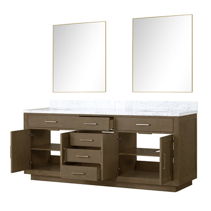 Abbey 80 in W x 22 in D Grey Oak Double Bath Vanity