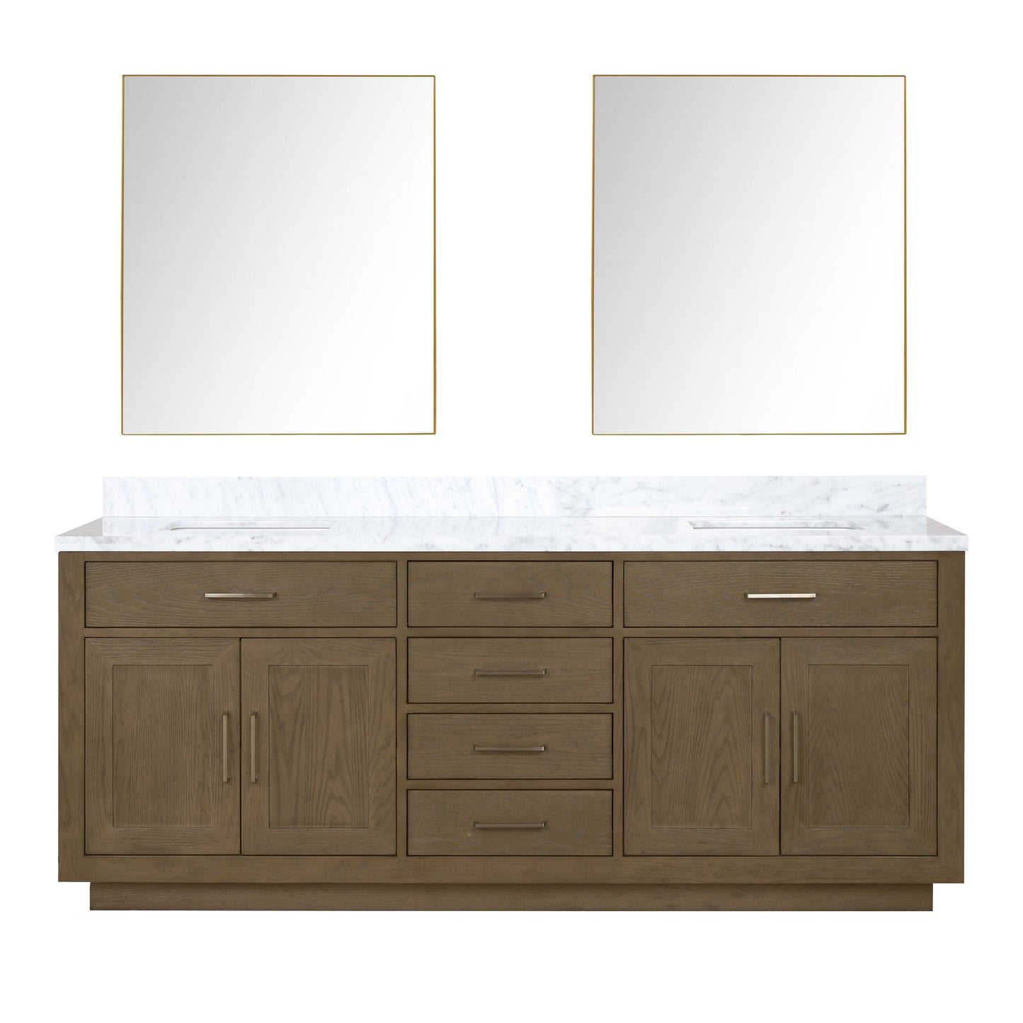 Abbey 80 in W x 22 in D Grey Oak Double Bath Vanity