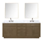 Abbey 80 in W x 22 in D Grey Oak Double Bath Vanity