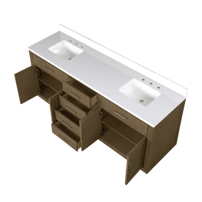 Abbey 80 in W x 22 in D Grey Oak Double Bath Vanity