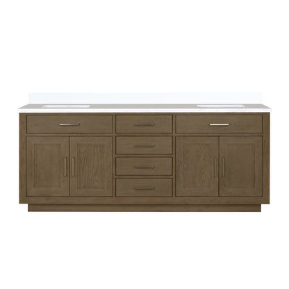 Abbey 80 in W x 22 in D Grey Oak Double Bath Vanity
