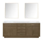 Abbey 80 in W x 22 in D Grey Oak Double Bath Vanity