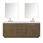 Abbey 80 in W x 22 in D Grey Oak Double Bath Vanity