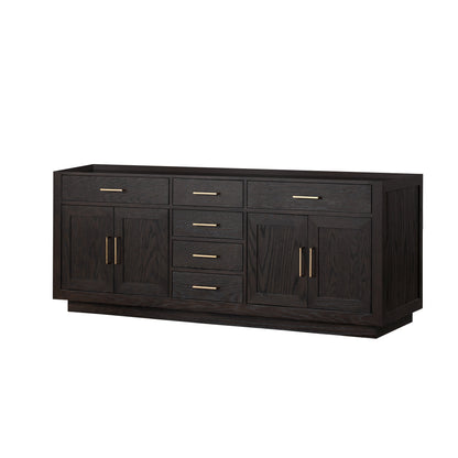 Abbey 84 in W x 22 in D Black Oak Double Bath Vanity