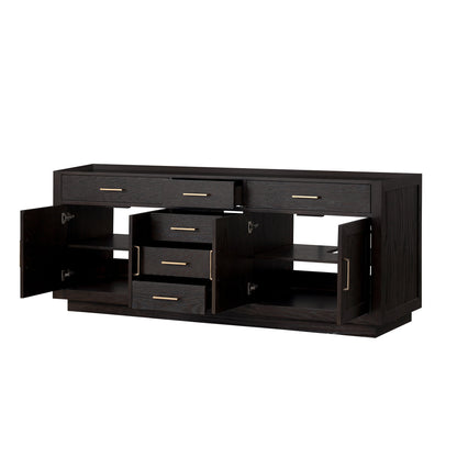 Abbey 84 in W x 22 in D Black Oak Double Bath Vanity