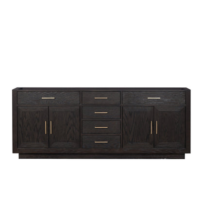 Abbey 84 in W x 22 in D Black Oak Double Bath Vanity