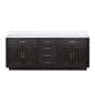 Abbey 84 in W x 22 in D Black Oak Double Bath Vanity