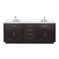 Abbey 84 in W x 22 in D Black Oak Double Bath Vanity