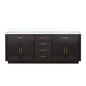 Abbey 84 in W x 22 in D Black Oak Double Bath Vanity