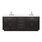 Abbey 84 in W x 22 in D Black Oak Double Bath Vanity