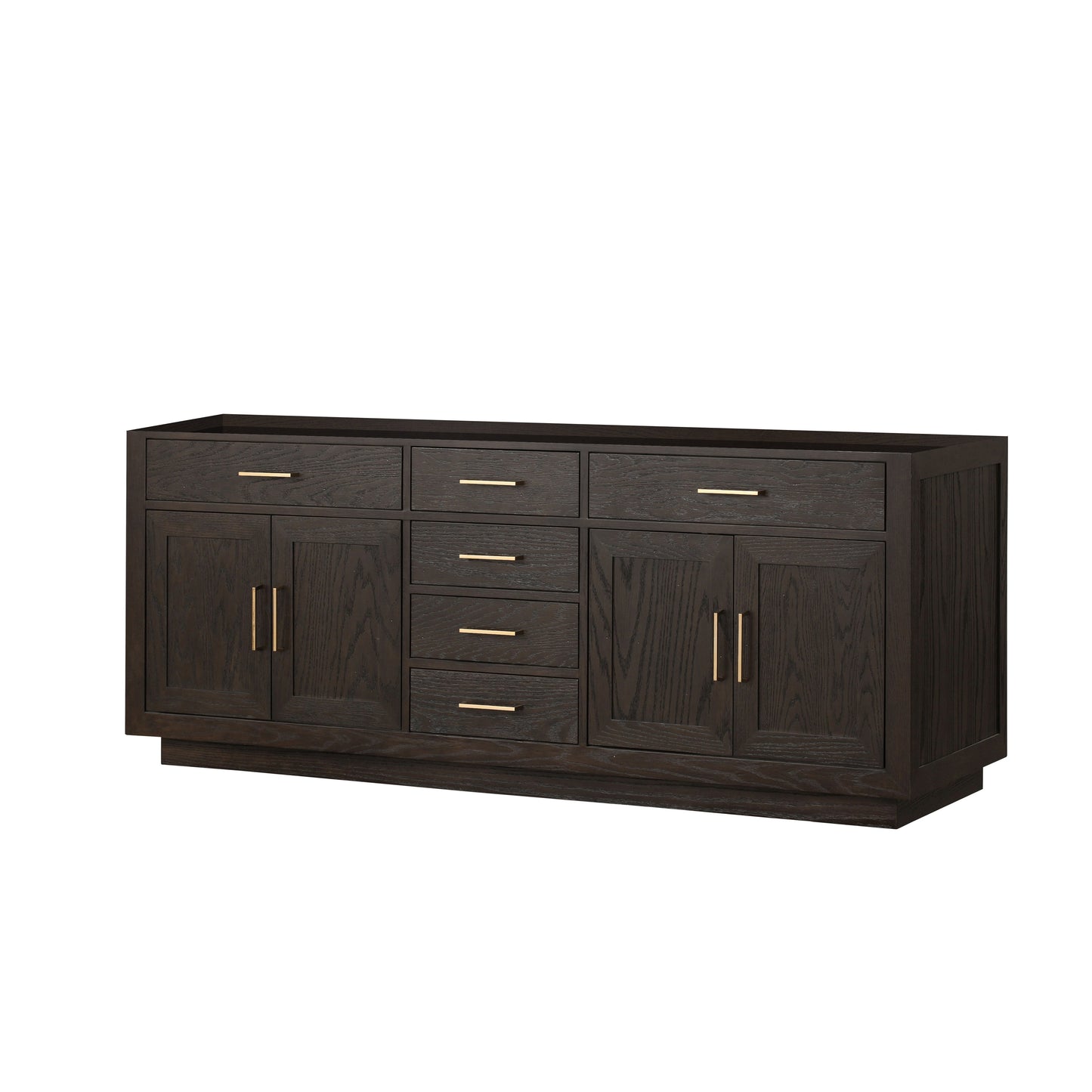 Abbey 84 in W x 22 in D Brown Oak Double Bath Vanity