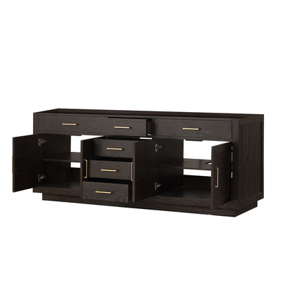 Abbey 84 in W x 22 in D Brown Oak Double Bath Vanity