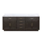 Abbey 84 in W x 22 in D Brown Oak Double Bath Vanity