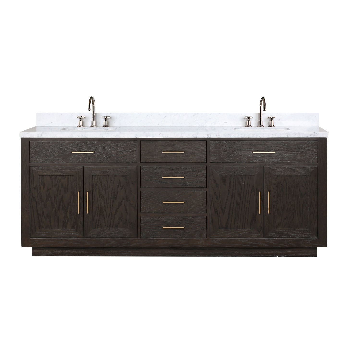 Abbey 84 in W x 22 in D Brown Oak Double Bath Vanity