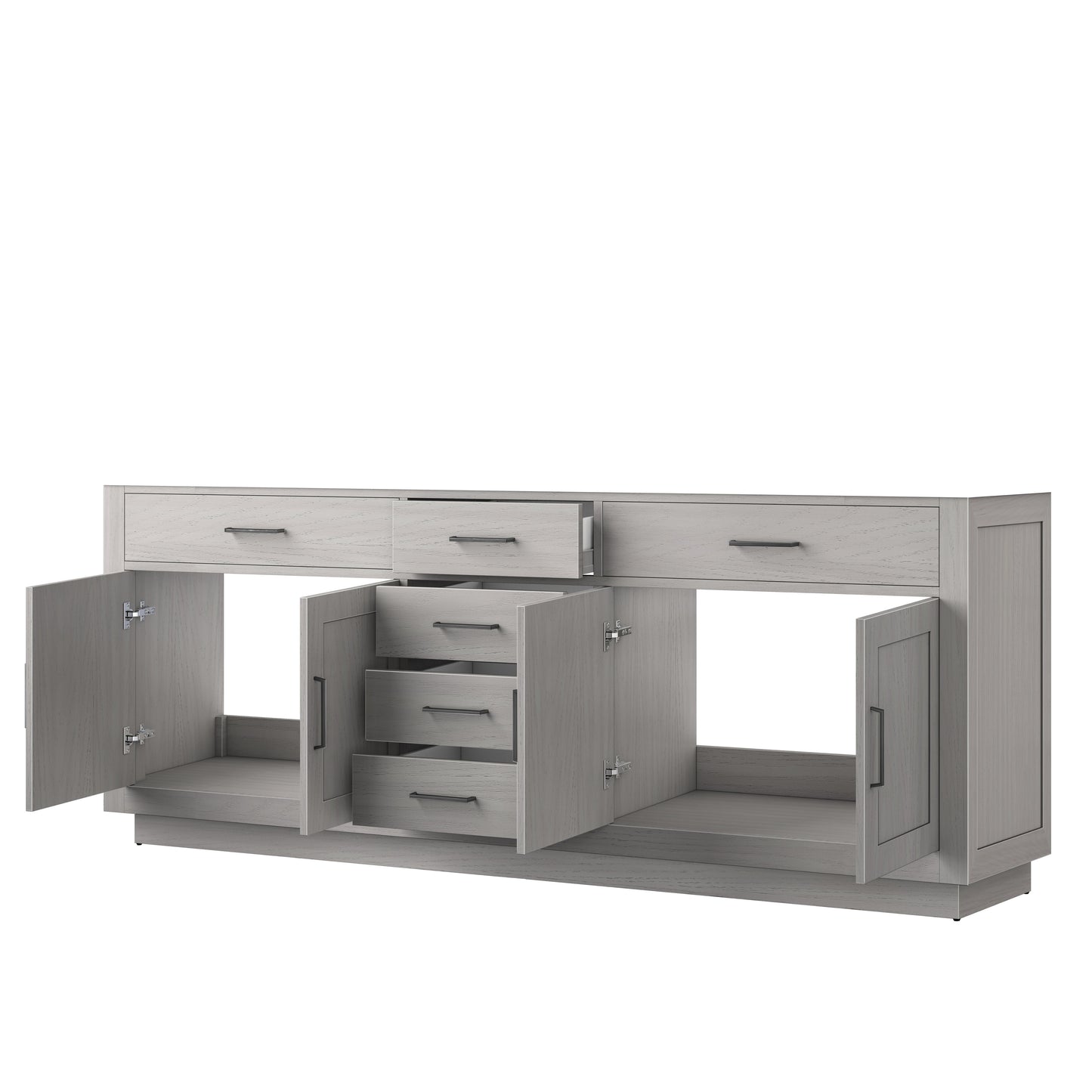 Abbey 84 in W x 22 in D White Oak Double Bath Vanity