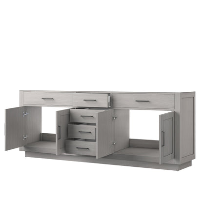Abbey 84 in W x 22 in D White Oak Double Bath Vanity