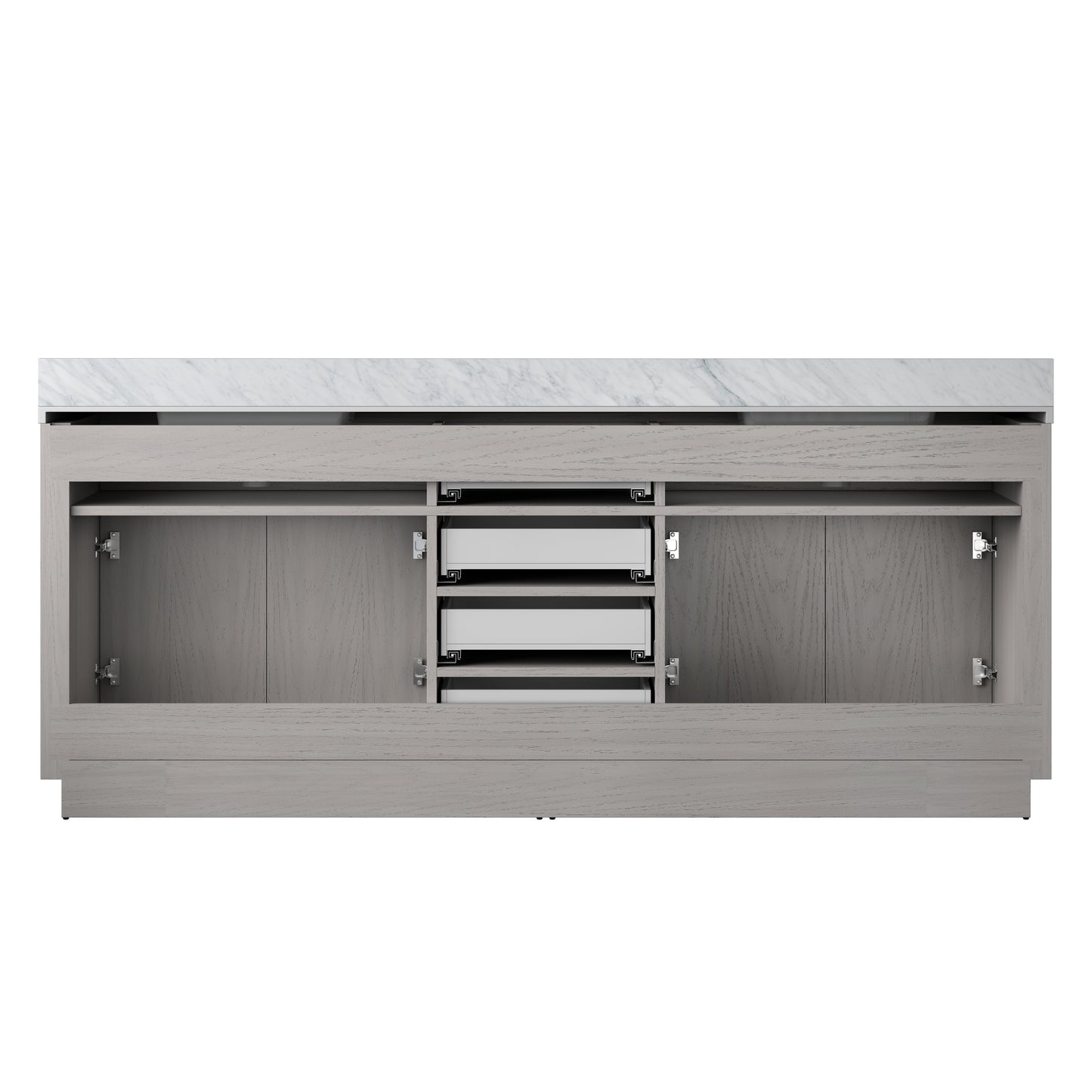 Abbey 84 in W x 22 in D White Oak Double Bath Vanity