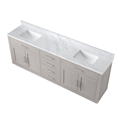 Abbey 84 in W x 22 in D White Oak Double Bath Vanity