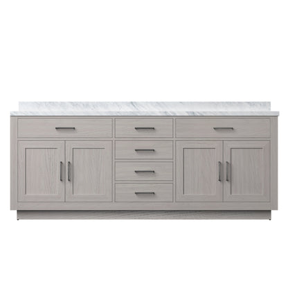 Abbey 84 in W x 22 in D White Oak Double Bath Vanity