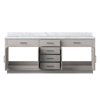 Abbey 84 in W x 22 in D White Oak Double Bath Vanity