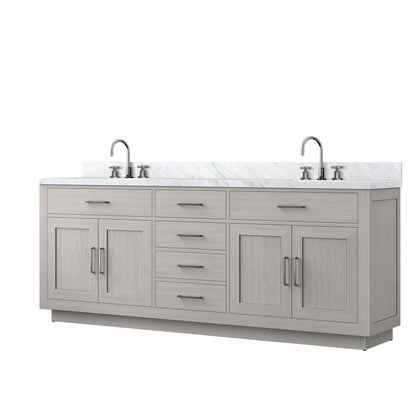 Abbey 84 in W x 22 in D White Oak Double Bath Vanity
