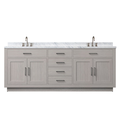 Abbey 84 in W x 22 in D White Oak Double Bath Vanity