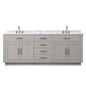 Abbey 84 in W x 22 in D White Oak Double Bath Vanity