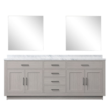 Abbey 84 in W x 22 in D White Oak Double Bath Vanity
