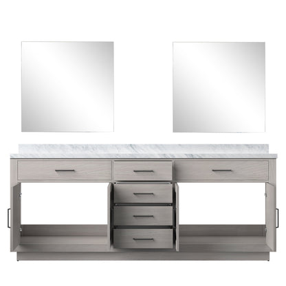 Abbey 84 in W x 22 in D White Oak Double Bath Vanity