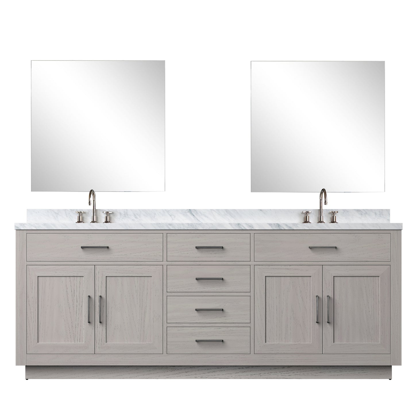 Abbey 84 in W x 22 in D White Oak Double Bath Vanity