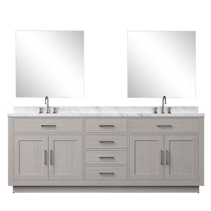 Abbey 84 in W x 22 in D White Oak Double Bath Vanity