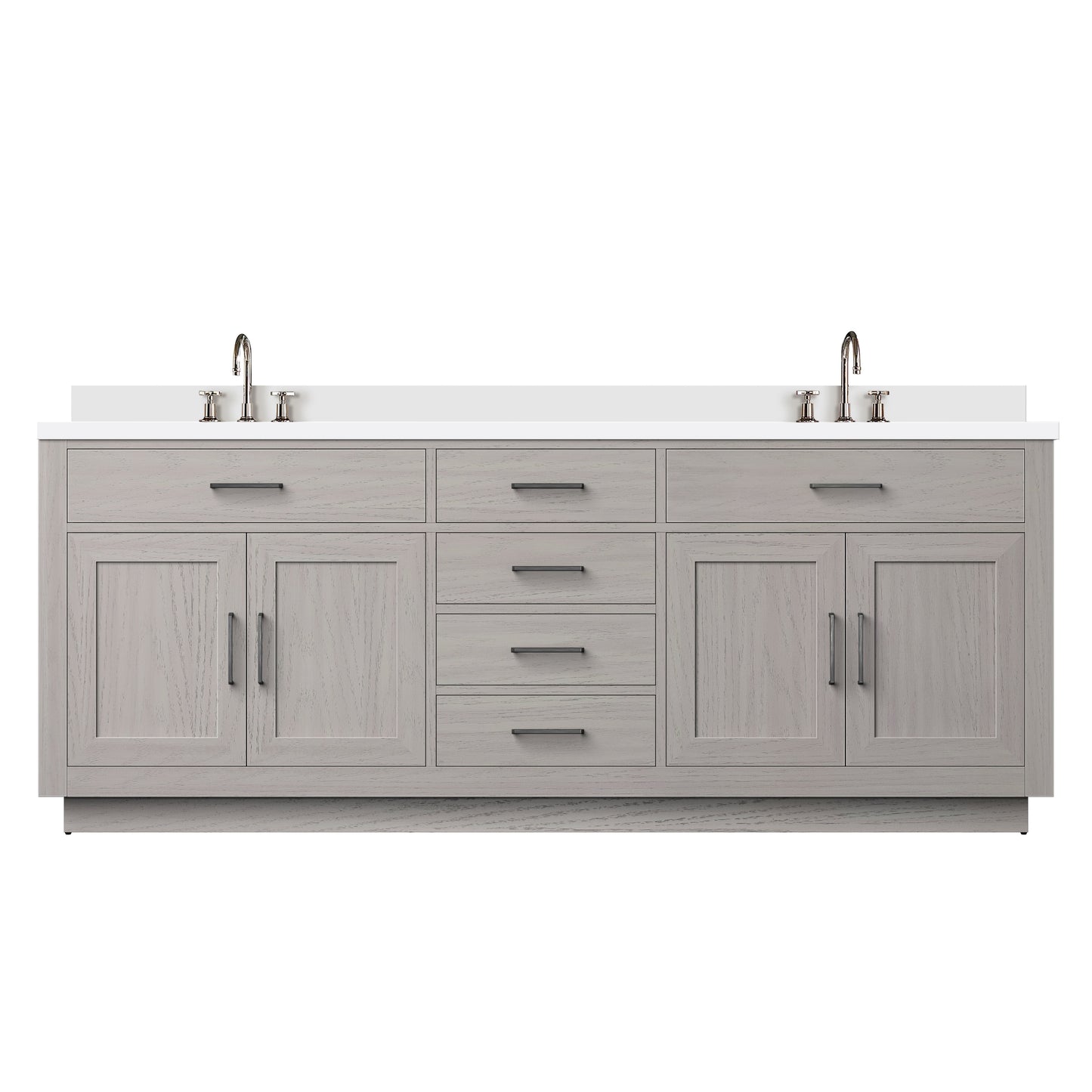 Abbey 84 in W x 22 in D White Oak Double Bath Vanity