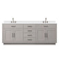 Abbey 84 in W x 22 in D White Oak Double Bath Vanity