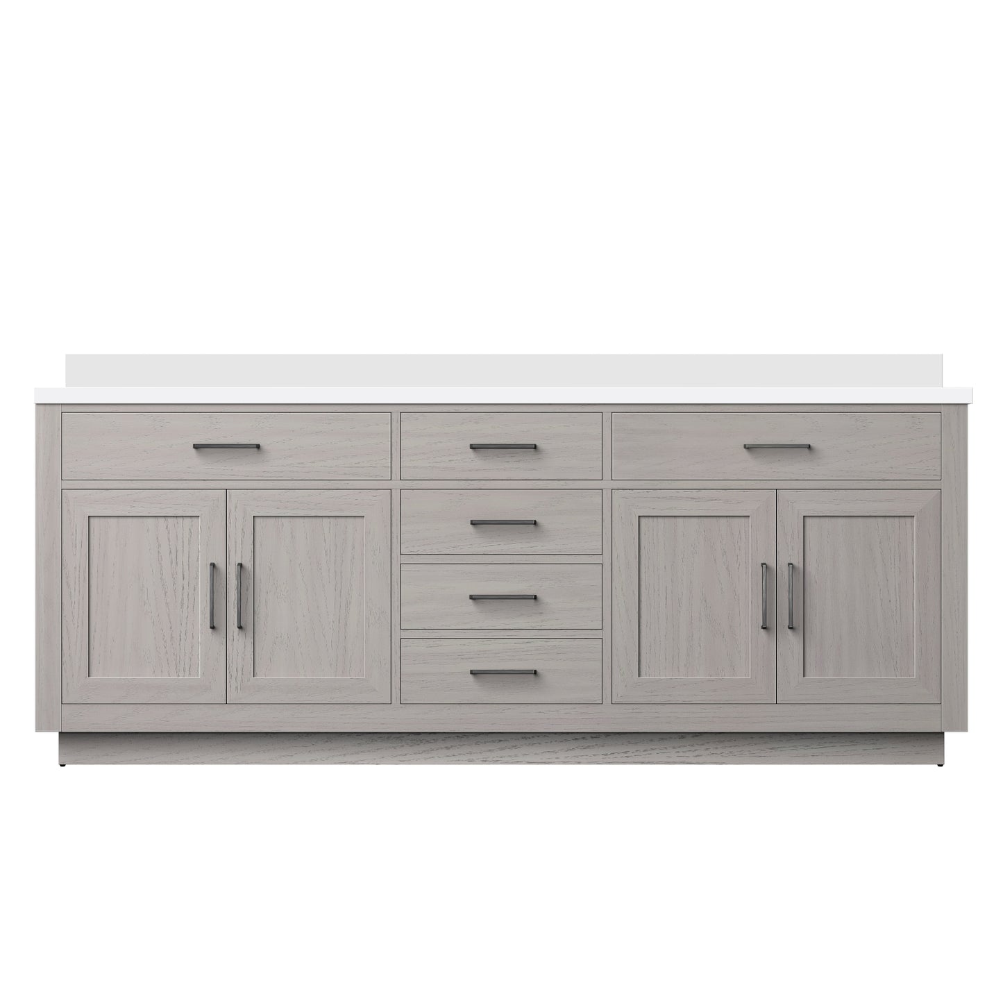 Abbey 84 in W x 22 in D White Oak Double Bath Vanity