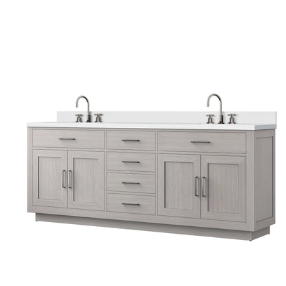 Abbey 84 in W x 22 in D White Oak Double Bath Vanity