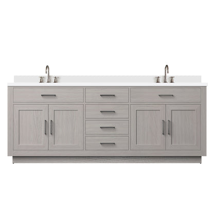 Abbey 84 in W x 22 in D White Oak Double Bath Vanity