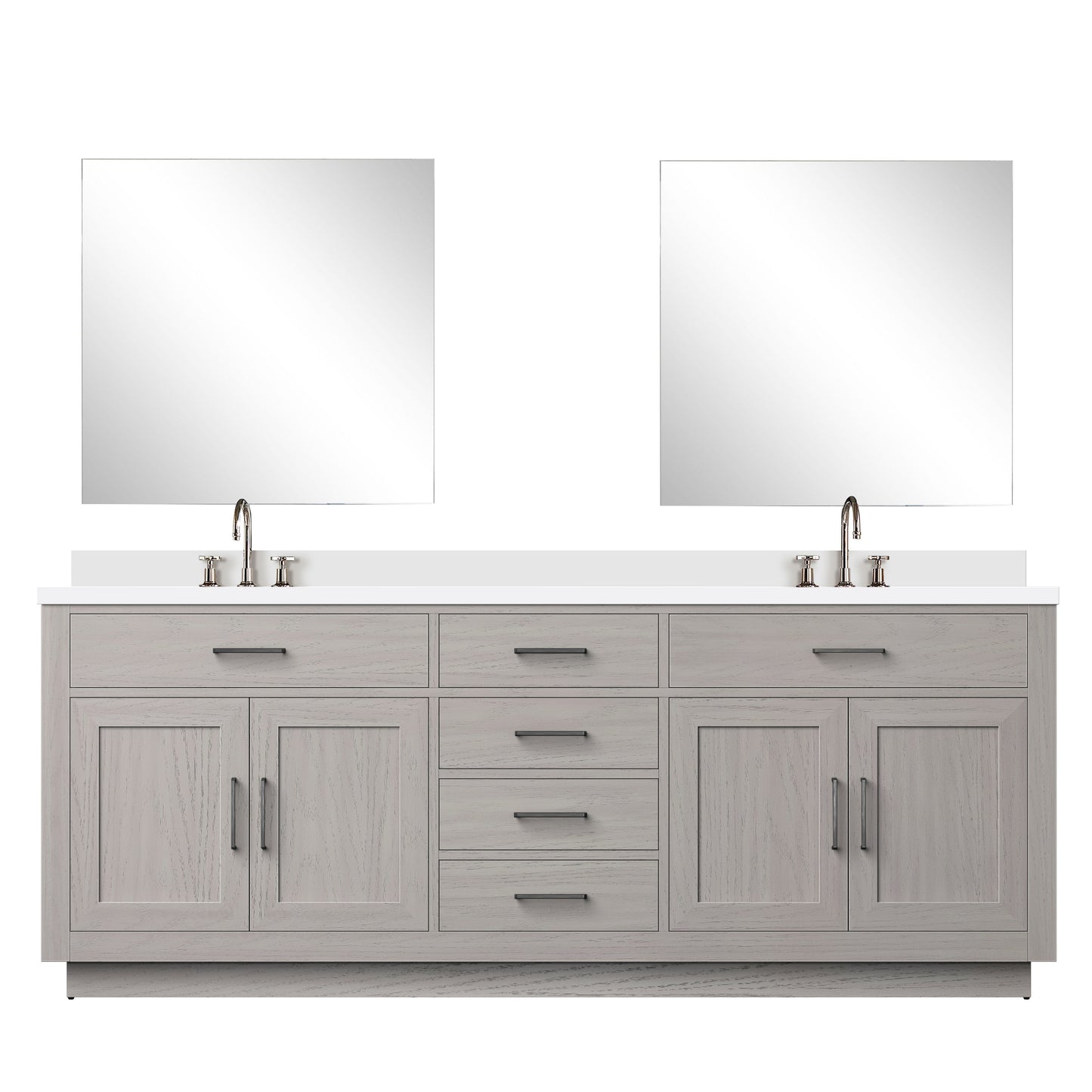 Abbey 84 in W x 22 in D White Oak Double Bath Vanity