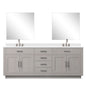 Abbey 84 in W x 22 in D White Oak Double Bath Vanity