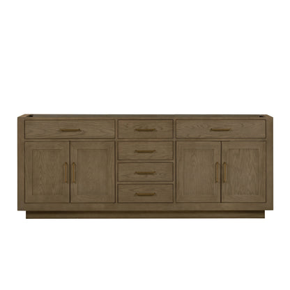 Abbey 84 in W x 22 in D Grey Oak Double Bath Vanity