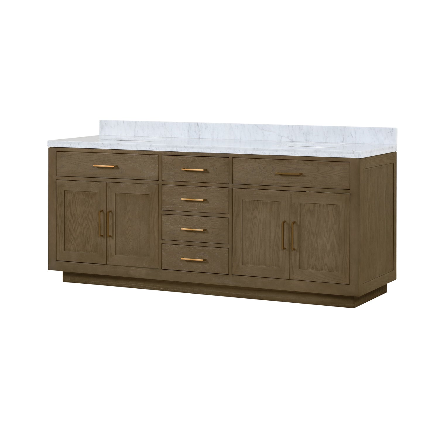 Abbey 84 in W x 22 in D Grey Oak Double Bath Vanity