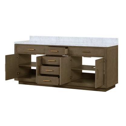 Abbey 84 in W x 22 in D Grey Oak Double Bath Vanity