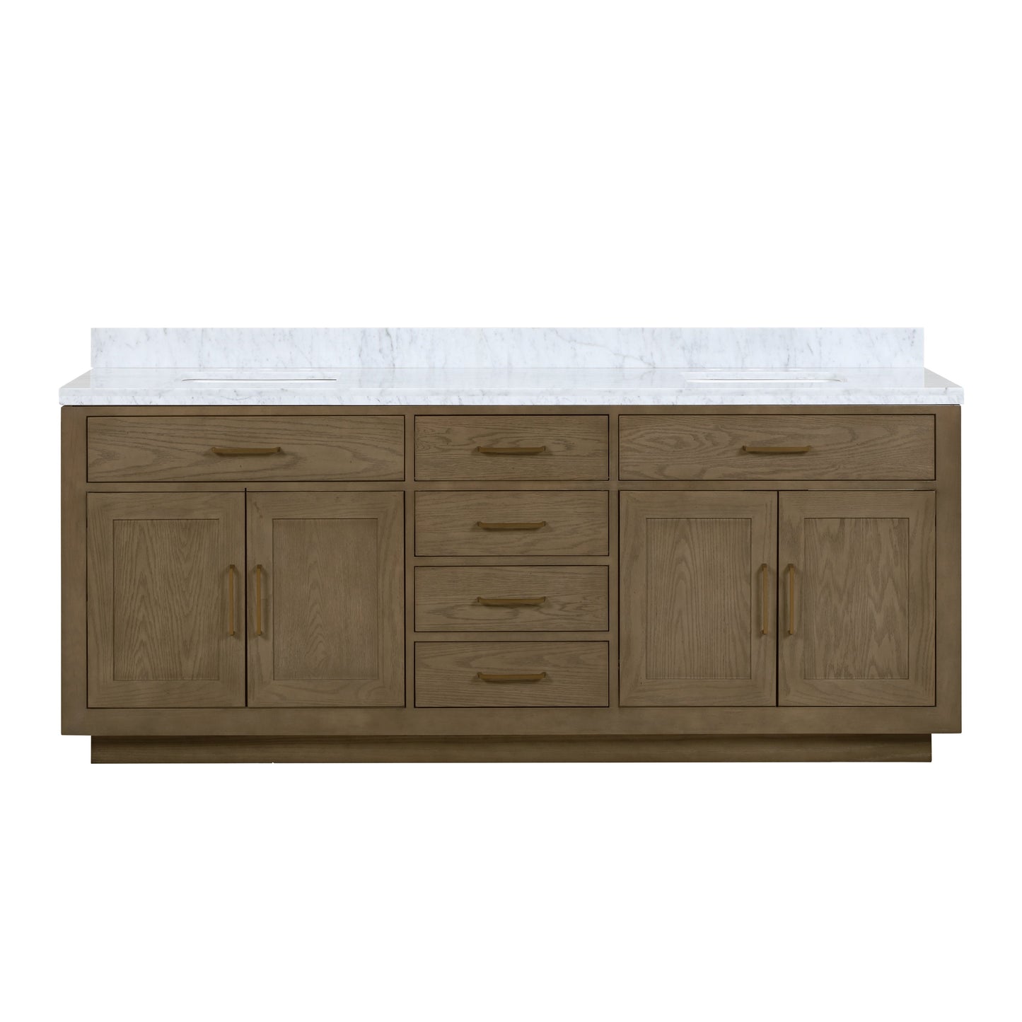 Abbey 84 in W x 22 in D Grey Oak Double Bath Vanity