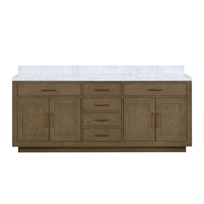 Abbey 84 in W x 22 in D Grey Oak Double Bath Vanity