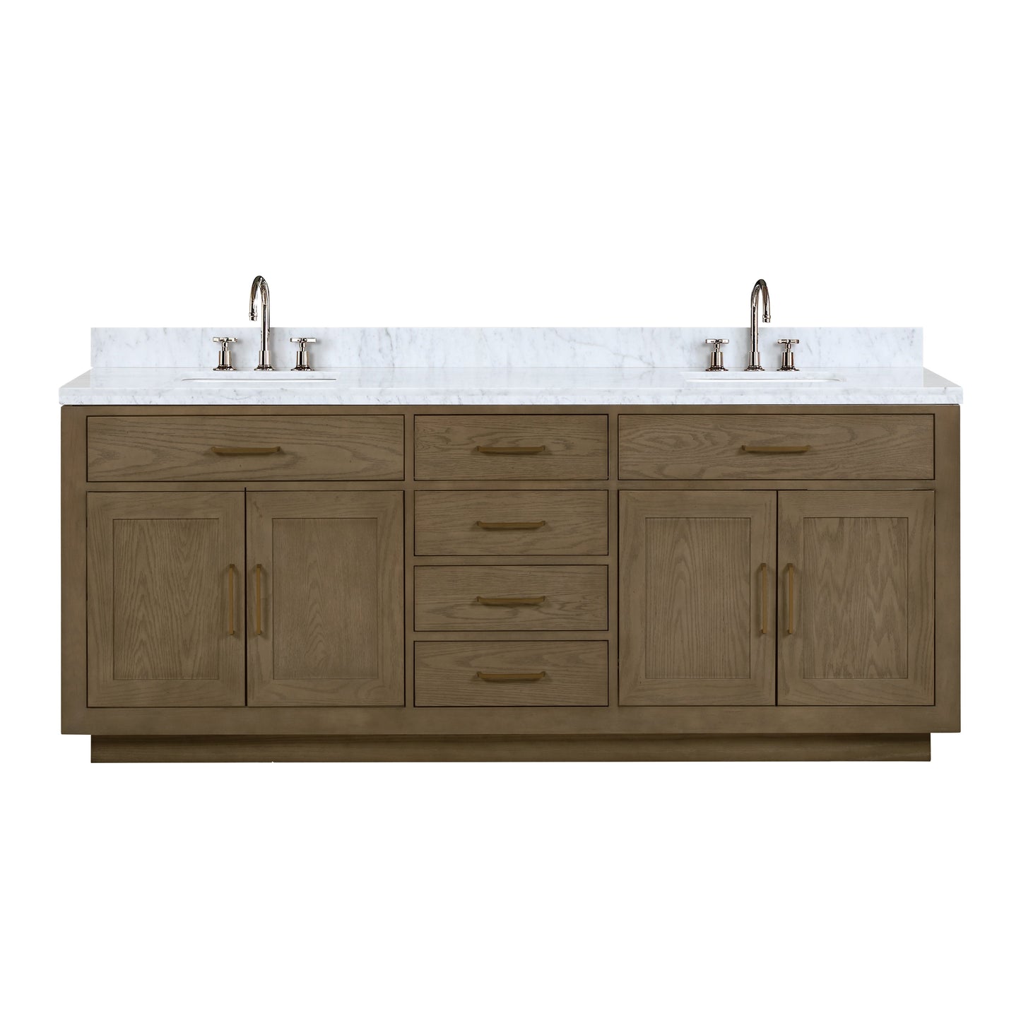 Abbey 84 in W x 22 in D Grey Oak Double Bath Vanity