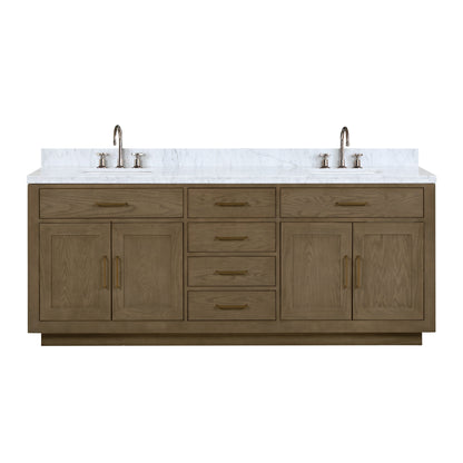Abbey 84 in W x 22 in D Grey Oak Double Bath Vanity