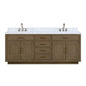Abbey 84 in W x 22 in D Grey Oak Double Bath Vanity